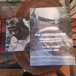 C.P. COMPANY MAGAZINES ON THE HISTORIC GOGGLE JACKET